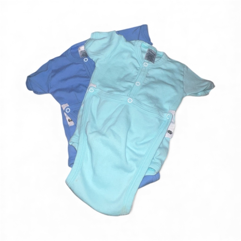 JCPenney Blue and Teal Baby Onesies